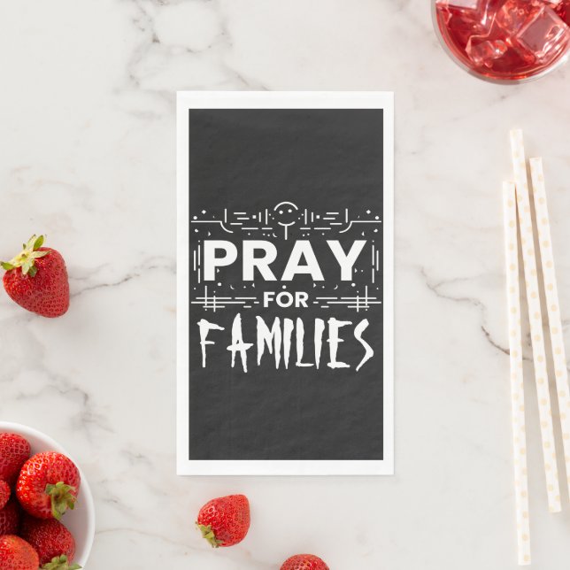 Serviette En Papier Priez pour les familles (En situation)