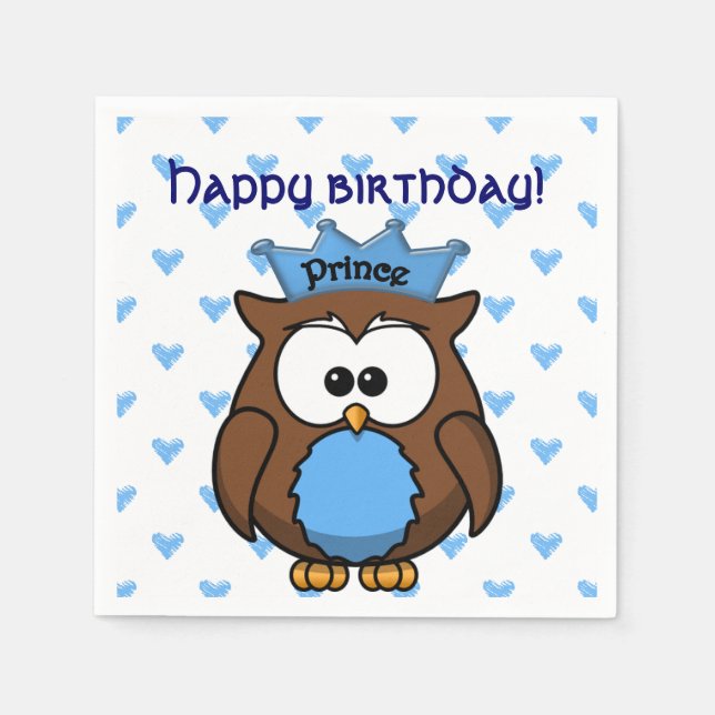 Serviette En Papier prince owl (Devant)