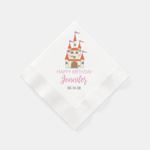 Serviette En Papier Princess Castle Theme Anniversaire serviettes
