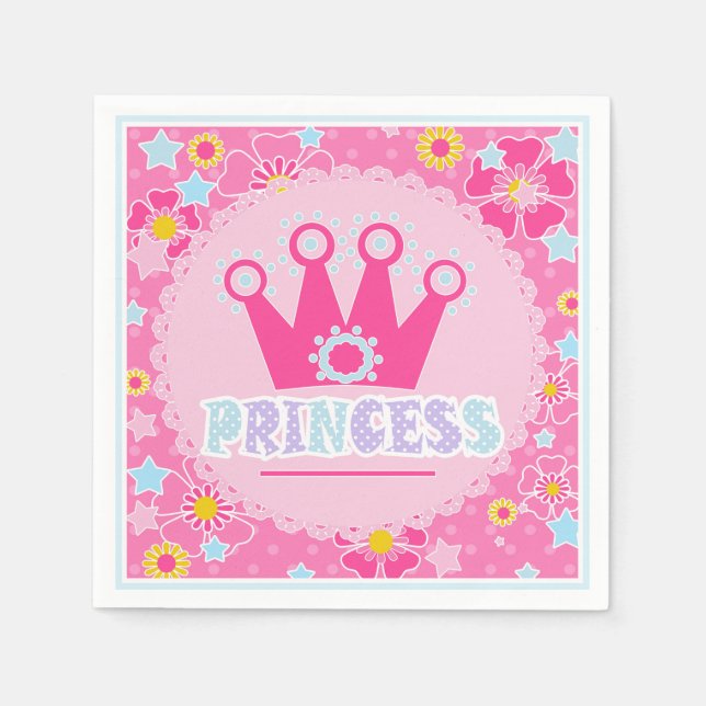 Serviette En Papier Princesse. (Devant)