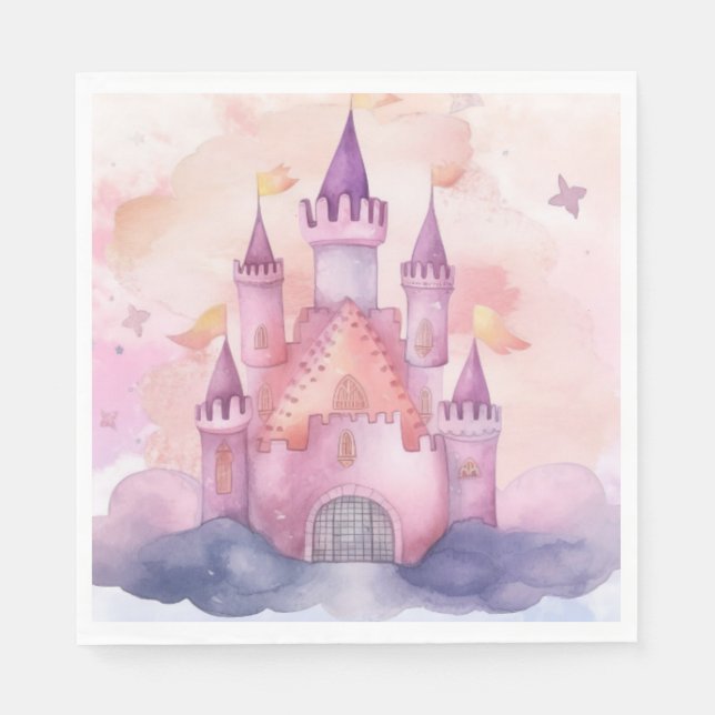 Serviette En Papier princesse anniversaire (Devant)