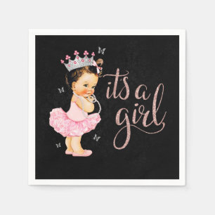 Serviette En Papier Princesse C'est une fille Baby shower Napkin