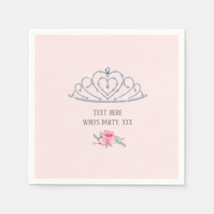 Serviette En Papier princesse, couronne, couronne parties scintillant,