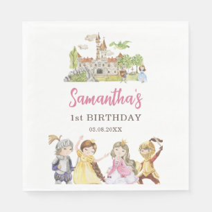 Serviette En Papier Princesse et Chevaliers Anniversaire Déjeuner stan