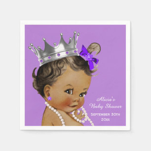 Serviette En Papier Princesse ethnique pourpre baby shower