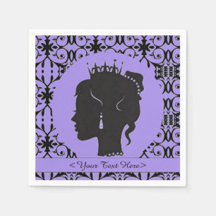 Serviette En Papier Princesse personnalisée par pourpre élégant
