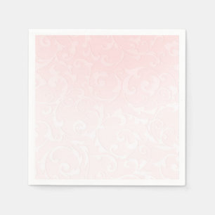 Serviette En Papier Princesse Rose Damassé Élégant Mariage Conte de Fé