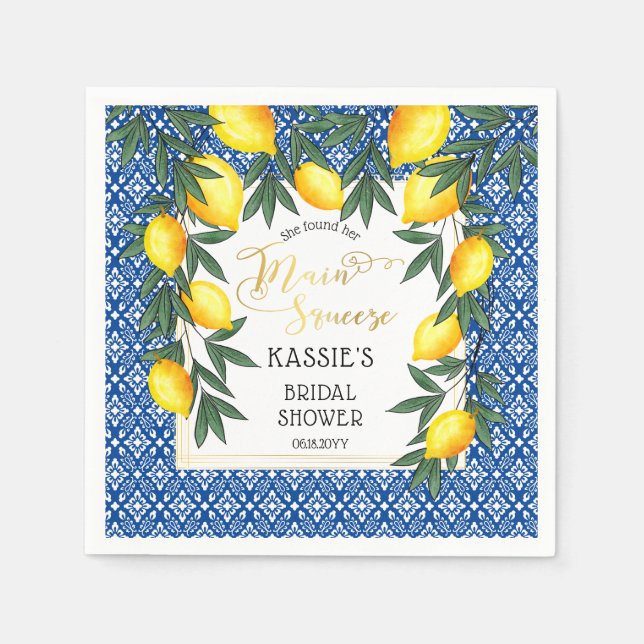 Serviette En Papier Principale Squeeze citrons Fête des mariées tropic (Devant)