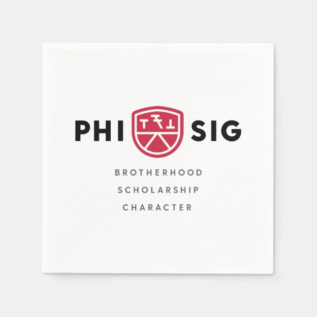 Serviette En Papier Principes Phi Sigma Kappa (Devant)