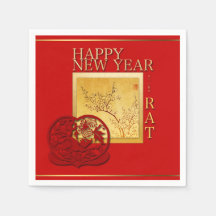Printemps chinois Rat Année 2020 Papier de partie