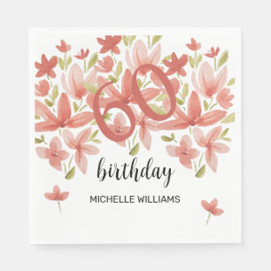 Serviette En Papier Printemps Été Jardin Vibrant Aquarelle Florale