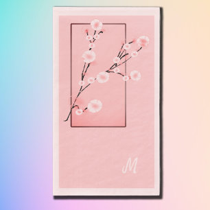 Serviette En Papier Printemps - Sakura -monogrammed
