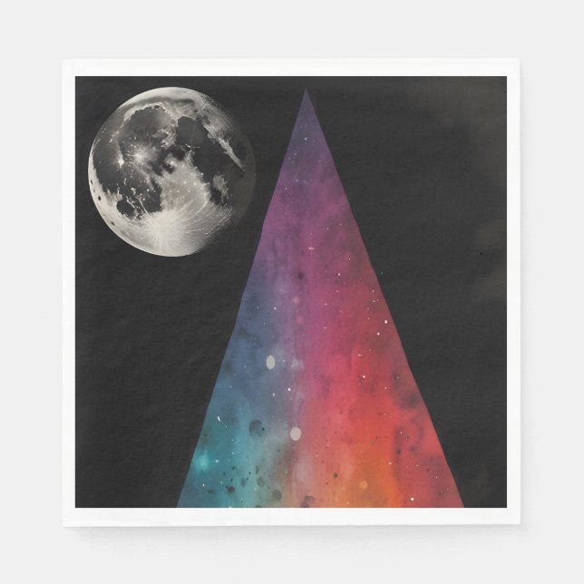 Serviette En Papier Prisme lunaire (Devant)