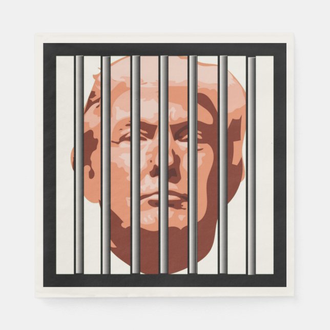 Serviette En Papier Prison Bars Trump Parti d'impeachment (Devant)