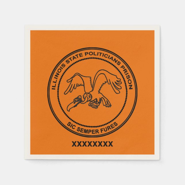 Serviette En Papier Prison des politiciens de l'Illinois (Devant)