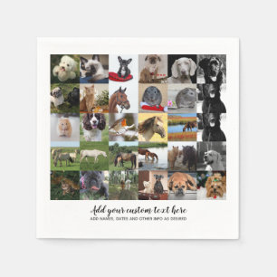 Serviette En Papier Prix les plus bas ! 35 x Collage de photos et text