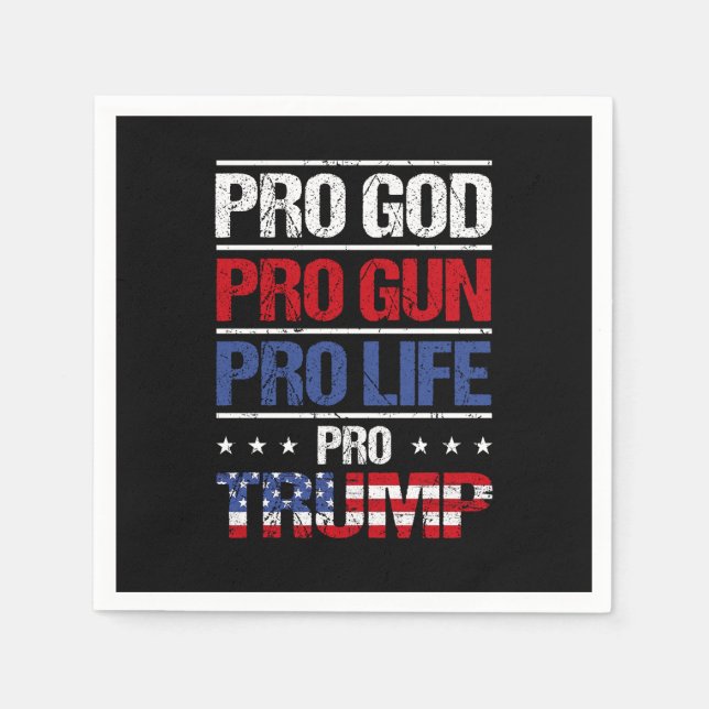 Serviette En Papier Pro God Pro Gun Anti-avortement Pro Trump Election (Devant)