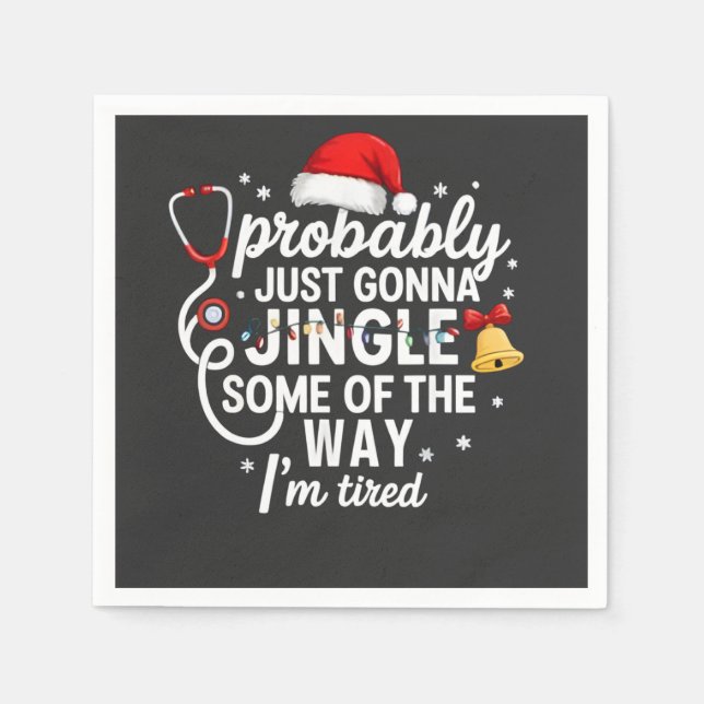 Serviette En Papier Probablement juste aller faire tinter un peu Noël  (Devant)