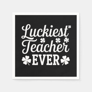 Serviette En Papier Prof le plus chanceux enseignant la Saint-Patrick