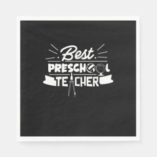 Serviette En Papier Professeur Cadeaux Meilleur enseignant préscolai