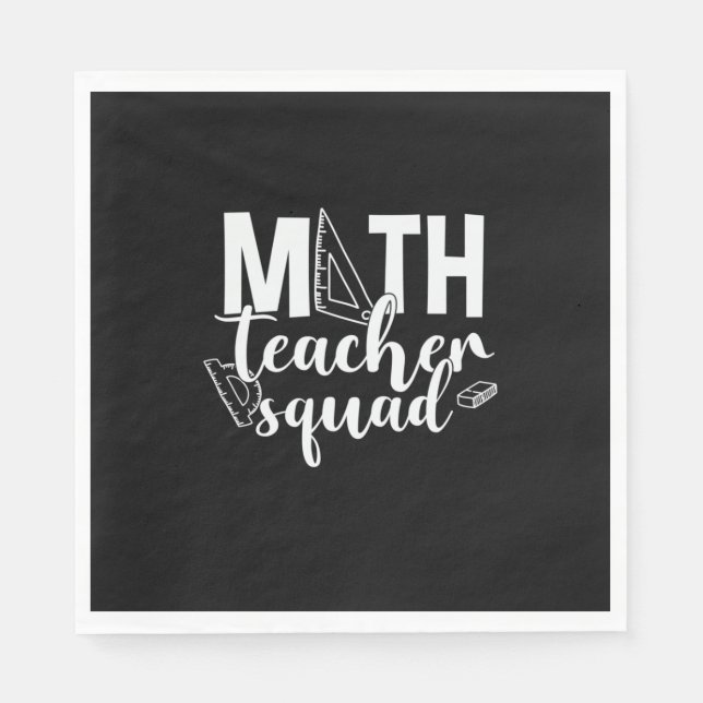 Serviette En Papier Professeur de mathématiques Équipe d'enseignants d (Devant)