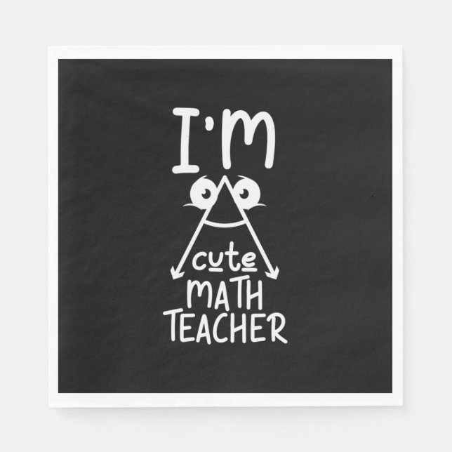 Serviette En Papier Professeur de mathématiques Je suis enseignant de  (Devant)