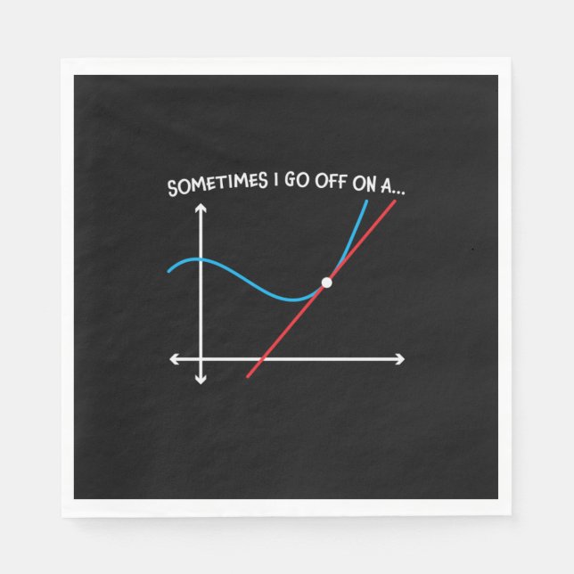 Serviette En Papier Professeur De Mathématiques Parfois Je Pars (Devant)
