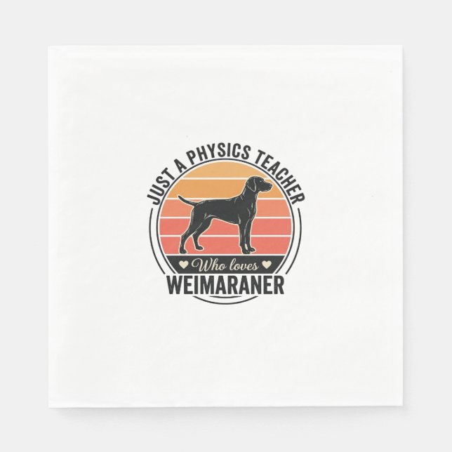 Serviette En Papier Professeur de physique aime conception de chien vi (Devant)