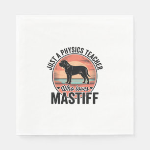 Serviette En Papier Professeur de physique aime T-shirt vintage Mastif