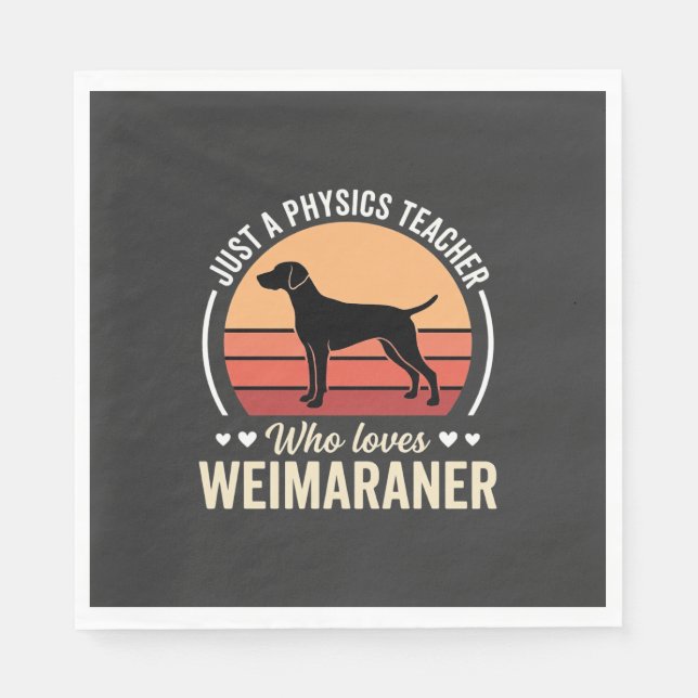 Serviette En Papier Professeur de physique amateur de chien Weimaraner (Devant)