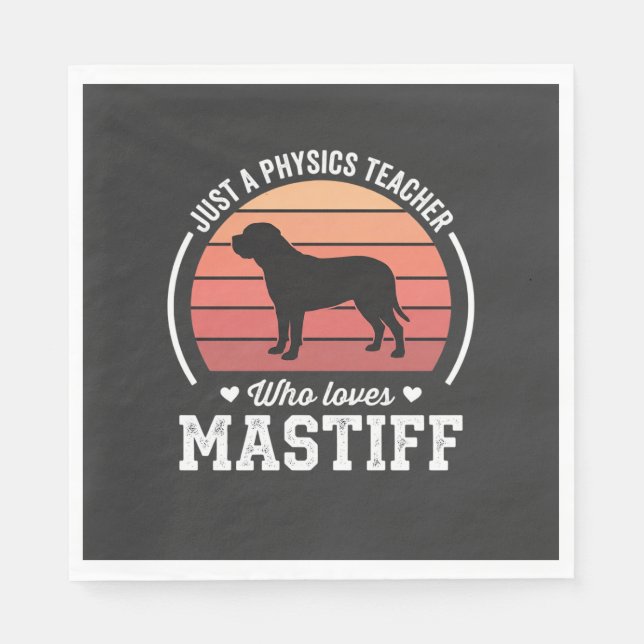 Serviette En Papier Professeur de physique Mastiff amateur de chiens (Devant)