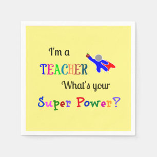 Serviette En Papier Professeur Superhero