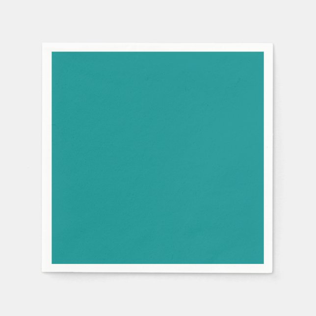 Serviette En Papier Professionnel élégant bleu vert uni couleur (Devant)