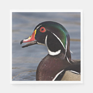 Serviette En Papier Profil d'un canard à bois