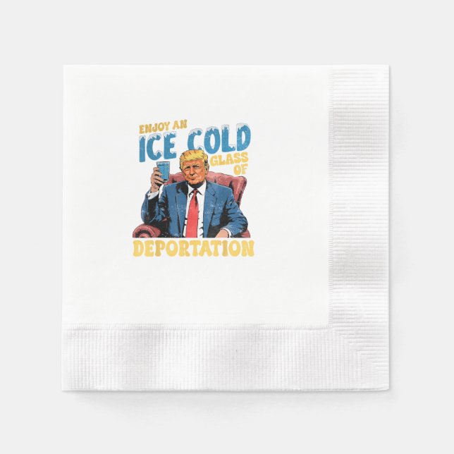 Serviette En Papier Profitez d'un verre glacé de déportation  (Devant)