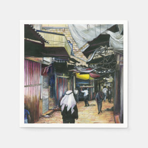 Serviette En Papier Promenez-vous à travers l'Antiquité, Vieux Jérusal