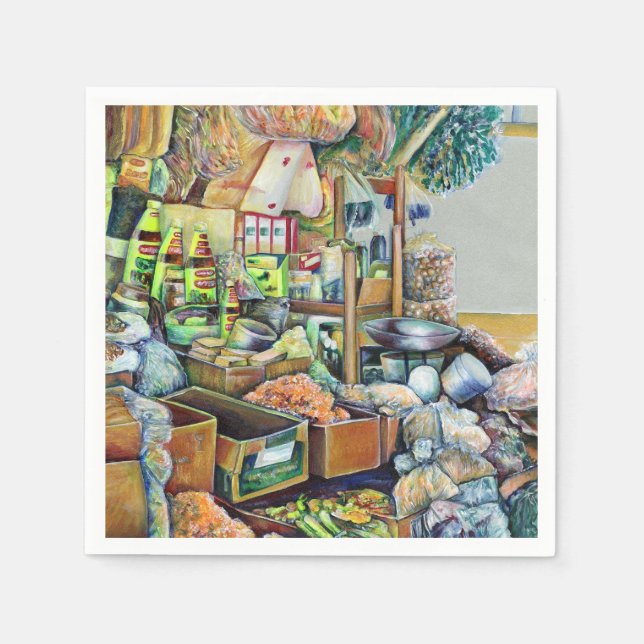 Serviette En Papier Promesses charmantes du centre Tekka, Singapour (Devant)