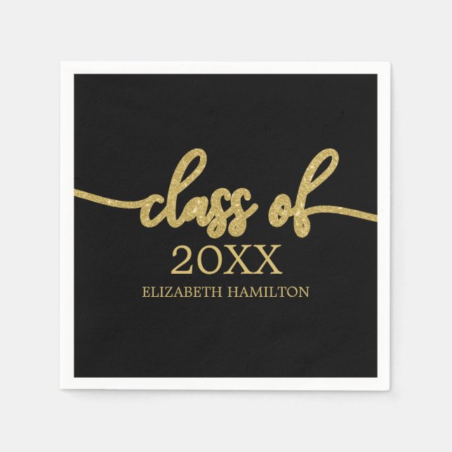 Serviette En Papier Promo 2023 Calligraphie Chic Simple Classique  (Devant)