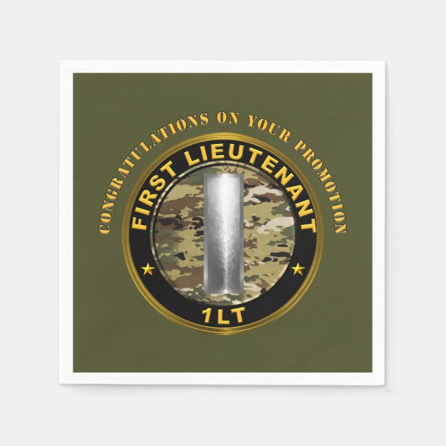 Serviette En Papier Promotion de 1er lieutenant 1LT (Devant)