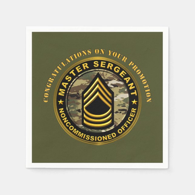 Serviette En Papier Promotion Sergent Major MSG  (Devant)