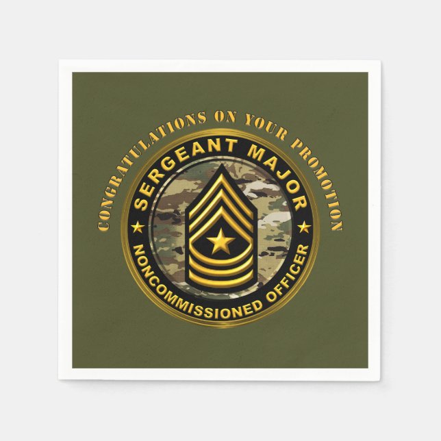 Serviette En Papier Promotion Sergent Major SGM (Devant)