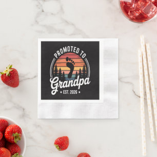 Serviette En Papier Promu grand-père dès 2026