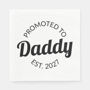 Serviette En Papier Promu Papa 2027 Futur Papa Cadeau Baby Shower Je