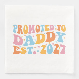 Serviette En Papier Promu Papa Prévu 2027 Annonce Nouveau Papa