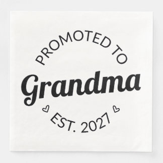 Serviette En Papier Promue Grand-mère dès 2027 Nouvelle Mamie Je