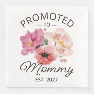 Serviette En Papier Promue Maman en 2027 Annonce de Nouvelle Maman VI