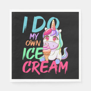 Serviette En Papier Propre crème glacée drôle Unicorn crème glacée été