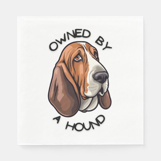 Serviette En Papier Propriété de quelqu'un Basset Hound (Devant)