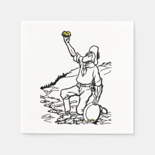 Serviette En Papier Prospecteur Gold Miner