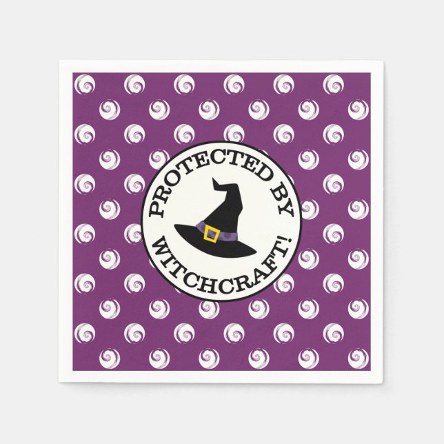 SERVIETTE EN PAPIER PROTÉGÉ PAR WITCHCRAFT ! (Devant)